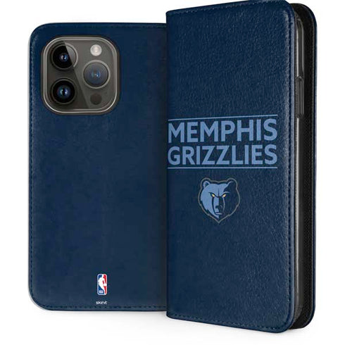 NBA Memphis Grizzlies Standard -  Blue iPhone 15 Pro Folio Case